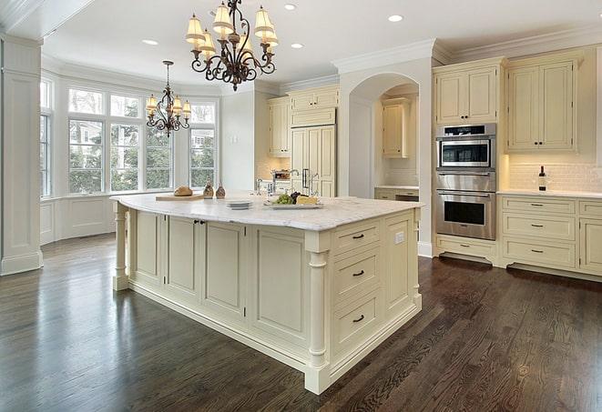 detailed close-up of high-quality laminate floor in Copley OH